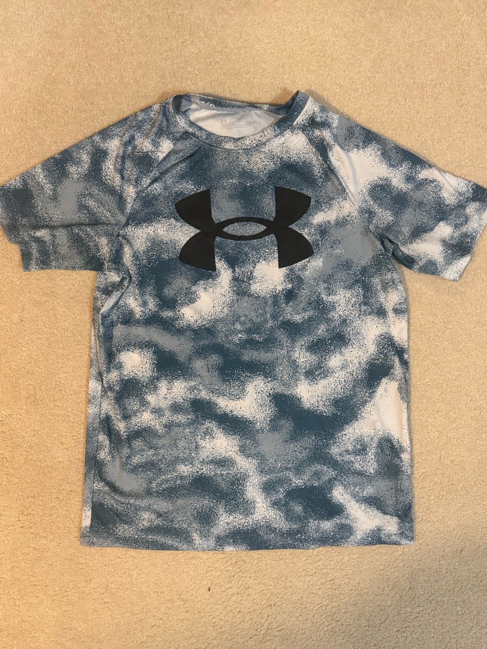 Under Armour Blue & White Marbled Youth Leggings